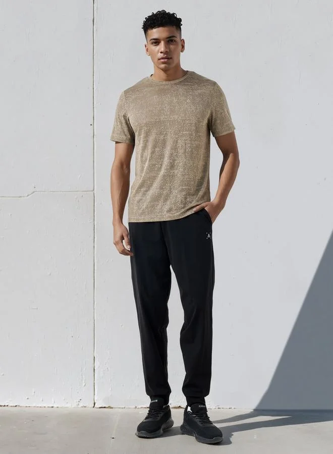 ADOT by Splash Jacquard Crew Neck T-shirt